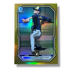 Josh Knoth Milwaukee Brewers 2026 Bowman Chrome Gold Refractor #19/50 BCP-113