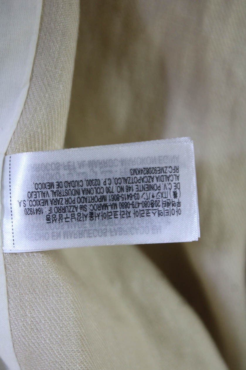 Zara Womens Collared Button Down Patch Pocket Bla… - image 5