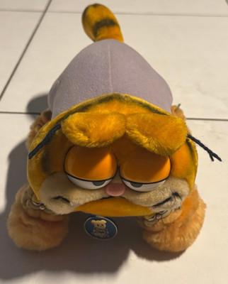 Original Garfield Pyjama - Plüsch - Stofftier - Figur 30 cm Vintage 1981 Dakin