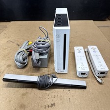 Nintendo RVL- 001 USA Wii White Console , Tested  Working With cables