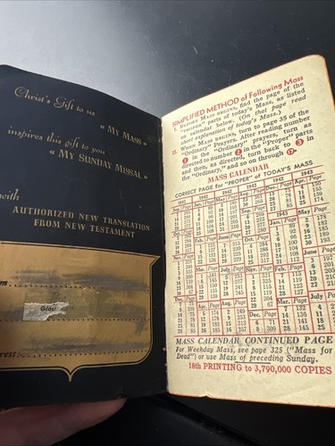 My Sunday Missal Explained Father Stedman 1938-40 Vintage Pocket Book Catholic - Picture 4 of 12