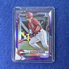 Topps 2021 Bowman Chrome Tyler Stephenson #87 Purple Refractor /250 Rookie Reds