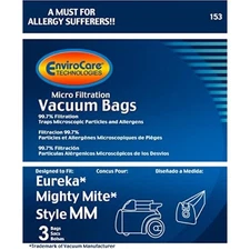 Replacement micro filtration vacuum cleaner dust bags made to fit eure