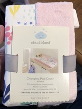 Cloud Island - Wipeable Changing Pad Cover Size 32x17 - New Pink With Floral