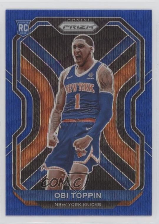 2020-21 Panini Prizm Blue Wave Prizm Obi Toppin #280 Rookie RC 07r3