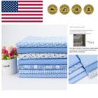 7Pcs 20" x 20" Cotton Fabric DIY Making Supplies Quilting Patchwork Fabric Fa...