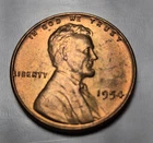 1954 No Mint Mark Lincoln Wheat Cent- Nice Toning BU