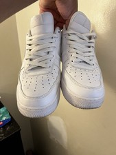 Nike Air Force 1 Low Top White Leather Lace-U...