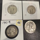Silver Coin Lot – 3x 90% Silver Quarters + 90% Silver Walking Liberty Half [46]