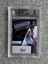 Ja Morant 2019 Optic Rookie Dominator Purple Stars Auto #RD-JMT 02/29 BGS 9.5/10