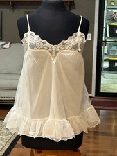 Vintage Intime of California Ivory White Nylon Lace Lingerie Set NEW READ