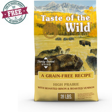 Taste of the Wild High Prairie Grain-Free Dry Dog Food with Roasted Bison, 28lb