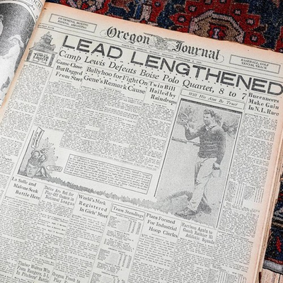 #ad Big Bound Book Oregon Journal Portland Newspaper Antique Advertising Sept. 1927 $450.00