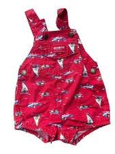 OshKosh B gosh Vintage Nautical Sailor Bear Bubble One-Piece Red 24 Mos 90s USA