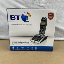 BT Home Phone BT4500 Big Button Single Digital Cordless Answer Machine