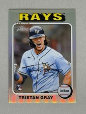 2024 Topps Heritage Tristan Gray #607 Chrome Silver Border /225 (RC) Rookie Rays