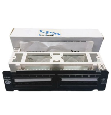 DirectConnect DDC5EPP12 12 Port Cat5e Network Patch Panel 568A 568B w/Bracket