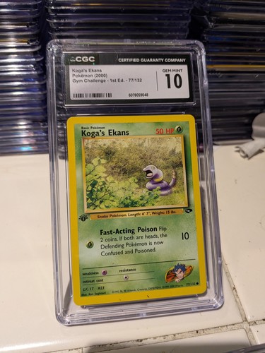 Koga's Ekans (1st Edition) graded CGC 10 for sale on eBay
