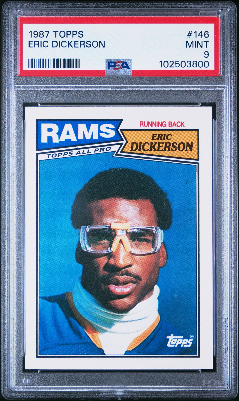 1987 TOPPS #146 ERIC DICKERSON PSA 9