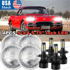 For Chevy Corvette 62-82 4x 5.75 5-34 Inch Led Headlights Highlow Beam 6000k For Chevy Corvette 62-82 4x 5.75 5-34 Inch Led Headlights Highlow Beam 6000k