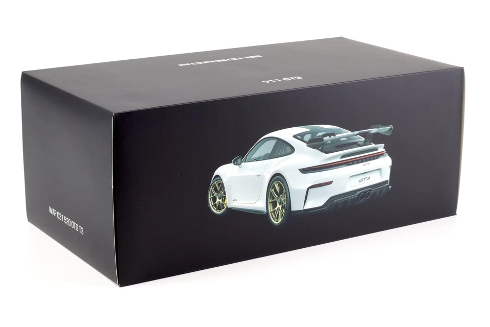 1:18 Spark Porsche 911 992.2 GT3 Coupe Bianco/Oro Cerchi WAP DEALER - Immagine 4 di 4
