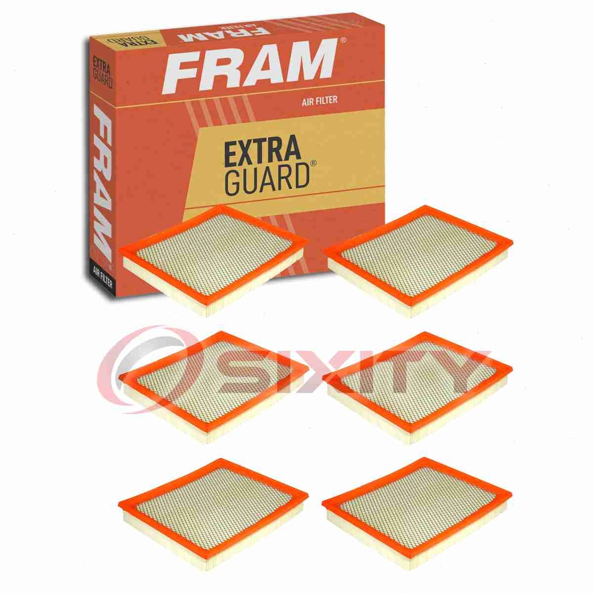 6 pc FRAM Extra Guard CA7440 Air Filters for V33-0009 TA44727 PA3555 LX 3223 pk