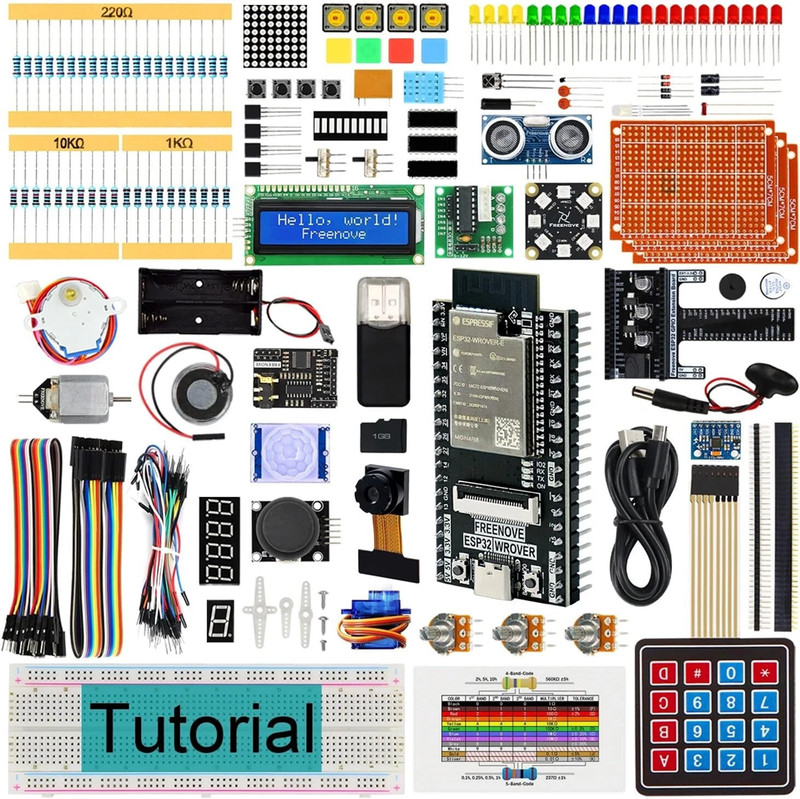 Freenove Ultimate Starter Kit for ESP32-WROVER CAM (Included) Dual-core 32-bit