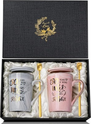 Goldene Hochzeit Geschenk Keramiktasse 50 Hochzeitstag Geschenkbox Mr Mrs Eltern