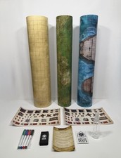 Melee Mats DND Map Starter Kit for Dungeons & Dragons Game - 35” x 48", Wet/D...