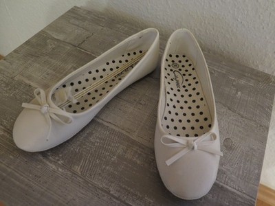 Schuhe Ballerina City Walk weiß Leder Gr 38
