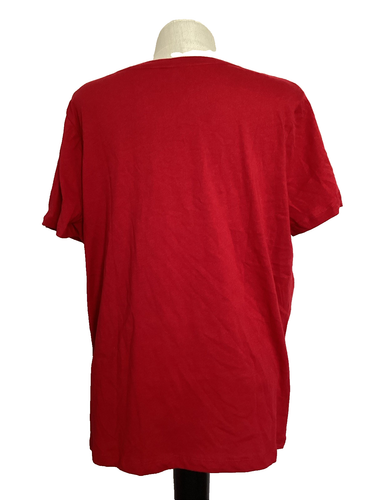 TIME AND TRU RELAX FIT RED CORE V-NECK SHORT SLEEVE TEE SHIRT SZ 2XL ...
