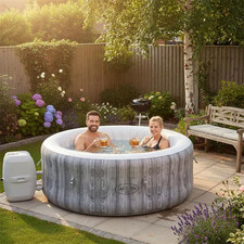 Lay-Z-Spa Fiji AirJet Inflatable Hot Tub 2-4 Person Spa 120 Jets Heater Bubble