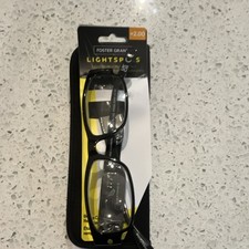 Foster Grant Lloyd 2.00 LightSpecs Reading Glasses Black Ultra Bright LEDs