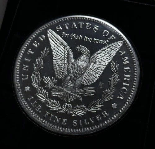 1LB (12toz) .999 Fine Silver Proof Morgan Dollar Round w/ Box & COA