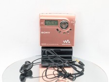 Sony MZ-N920 NetMD MiniDisc Recorder Player Orange MD Walkman Tested Working
