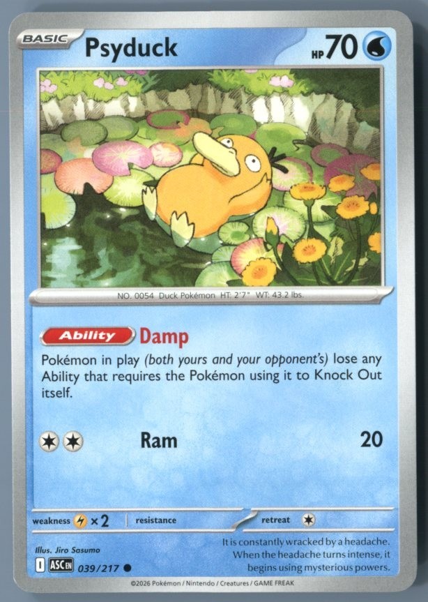 Psyduck 039/217 Ascended Heroes Regular NM