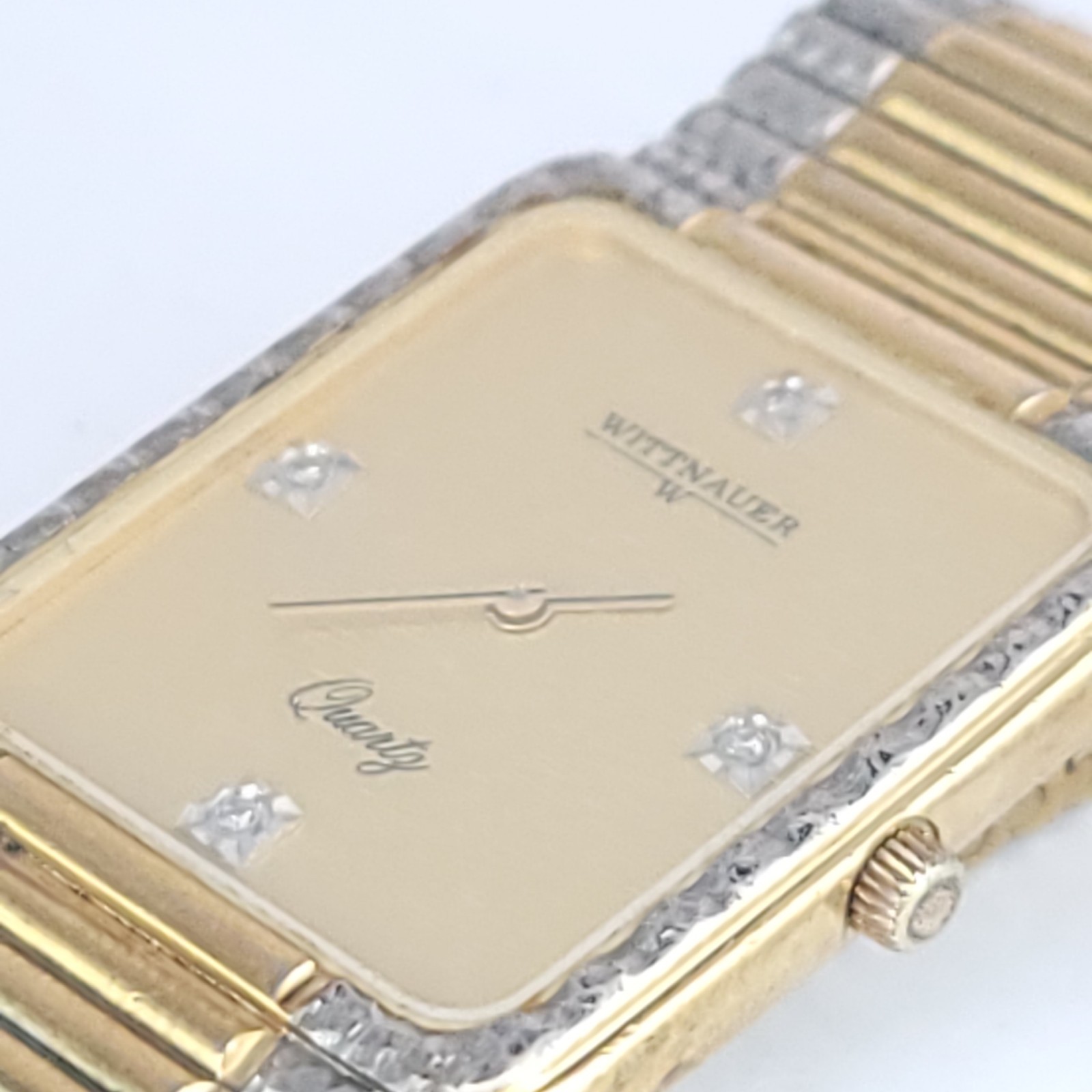 Wittnauer Quartz Gold Plated Rectangular Dress Wa… - image 7