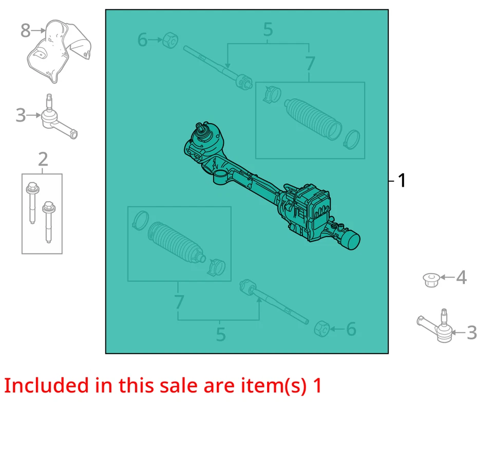 Lincoln MKT 2019 barra de engranajes de dirección y piñón OEM 156 k millas - LKQ417372317 Foto 4 de 4