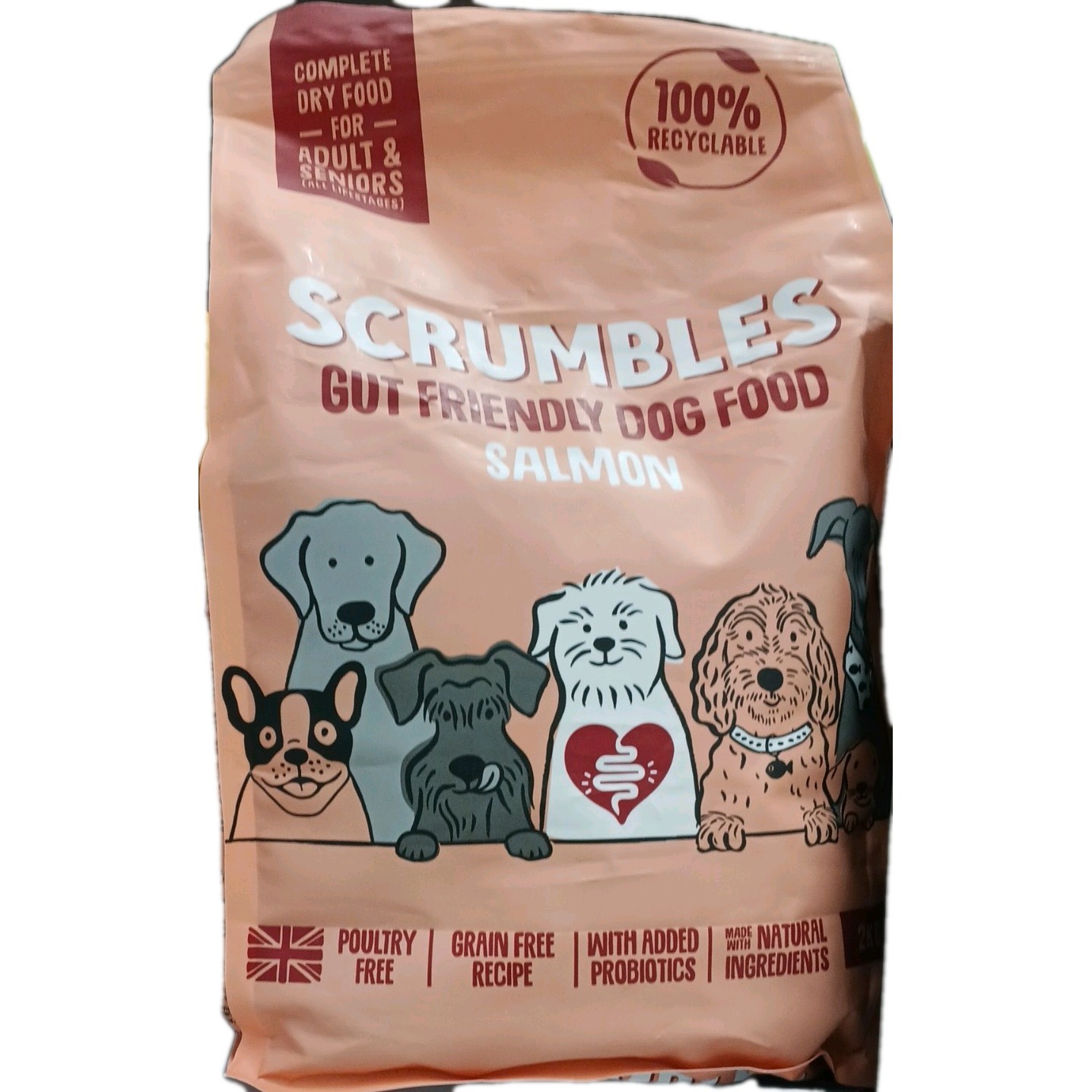 Scrumbles - Grain Free Dry Dog Food - Salmon - 7.5kg - Image 2