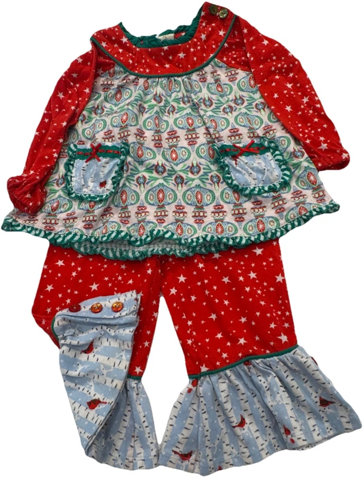 Juego de pijama con volantes Matilda Jane Make Believe Cold Winter’s Night talla 2T Foto 3 de 4