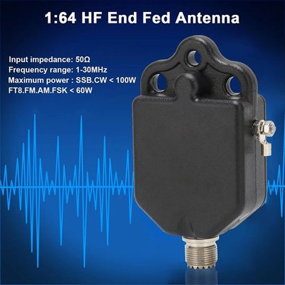 Professional 1:64 HF End Fed Antenna for Outdoor, 4 Band 8 Band 1-30MHz 100W ANT