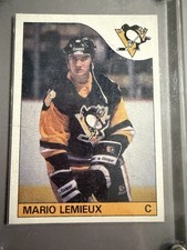 Topps 1985-86 Mario Lemieux #9 Rookie Pitts.  Penguins NHL  Card RC Centered MT. rookie card picture