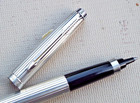 PARKER 75 FOUGERE 925 ARGENT MASSIF STERLING SILVER FELT TIP ROLLER B PEN FRANCP — photo 7