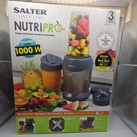 Salter Blender Smoothie Food Maker NutriPro 1000 With Blending Cups 1 L -sealed