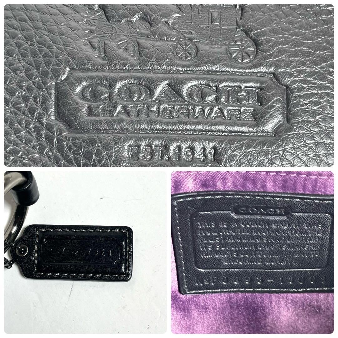 COACH Hobo Shoulder Bag Patchwork Patterned Black… - image 8