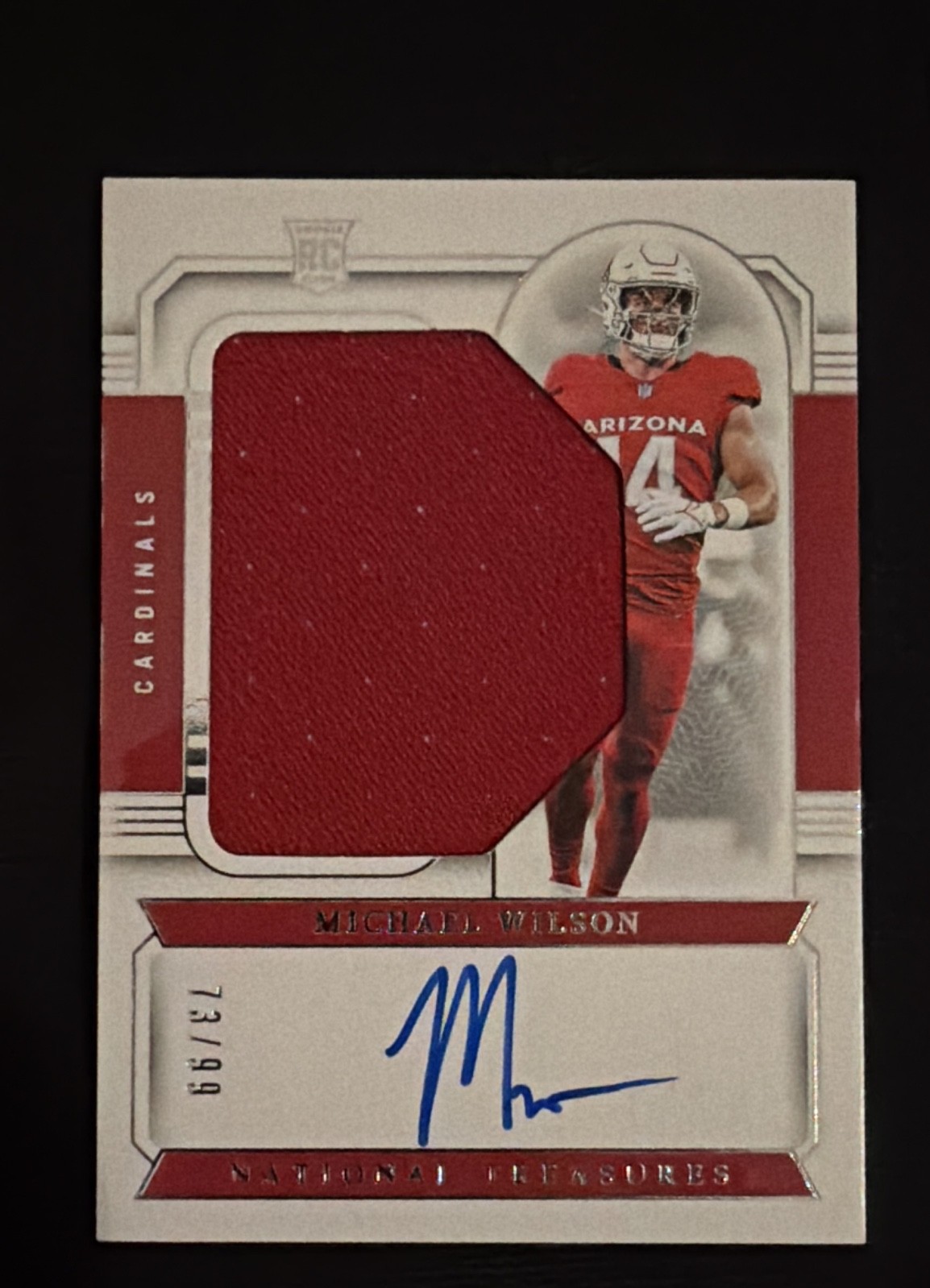 Michael Wilson Panini National Treasures Rookie Material Signatures Rps #22 Base