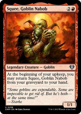 X 1 Squee, Goblin Nabob NM-M Commander Masters 258 MTG Magic The Gathering