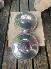Vintage 1970s Pontiac Dog Dish Hub Caps  Gto Firebird Lemans Nos One Damaged