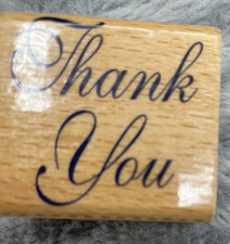 Stampcraft Wooden Rubber Stamp "Thank You" 440D84