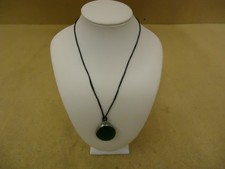 Designer Fashion Necklace 16in Drop/Dangle Glass Metal Female Adult Green/Black